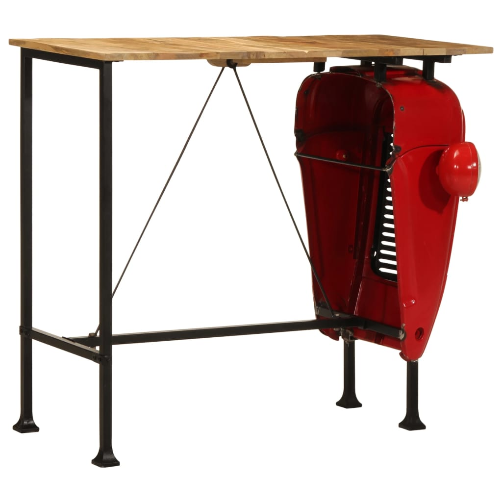 7 Piece Bar Set Solid Wood Mango Living with Luxury