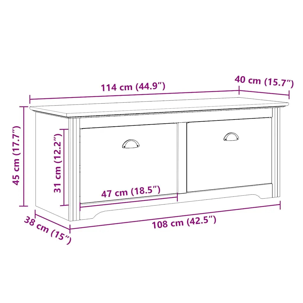 Hallway Bench BODO Grey - Living with Luxury
