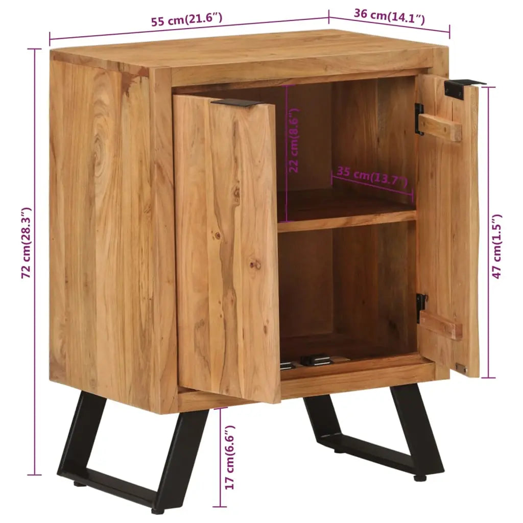 Sideboard with 2 Doors Solid Wood Acacia - Living with Luxury