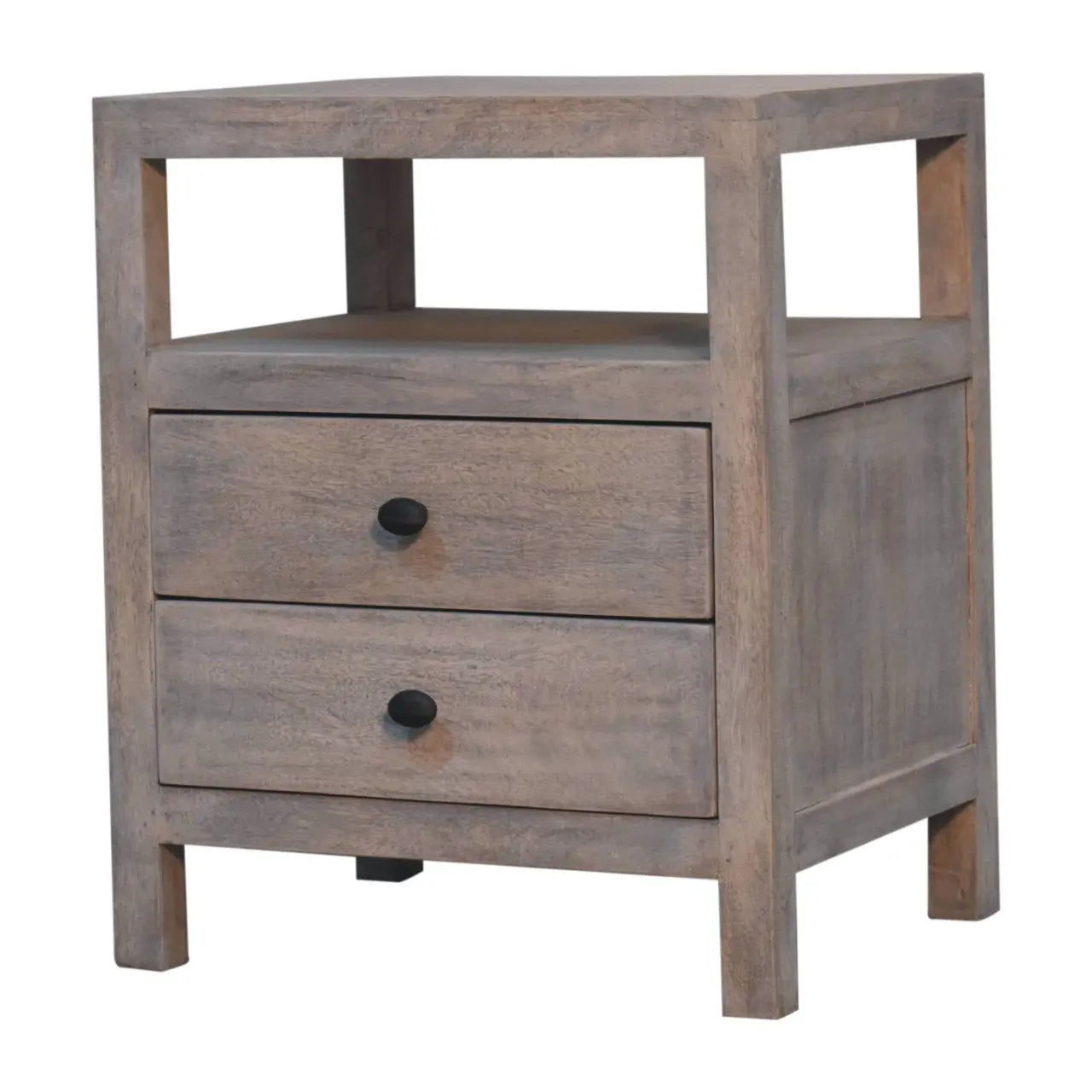 Acid Wash 2 Drawer Open Bedside Living with Luxury