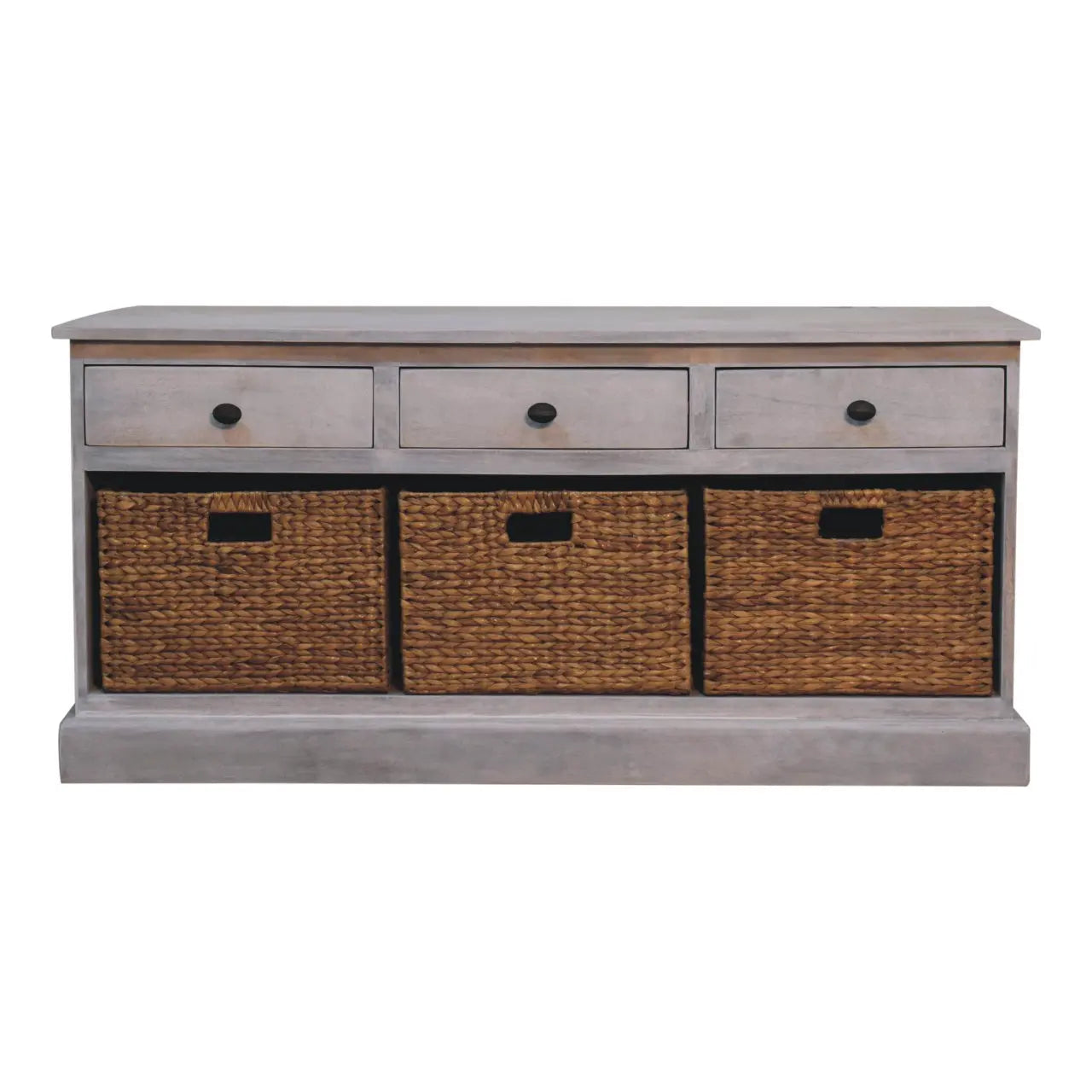 Acid Wash Basket Storage Cabinet Living with Luxury