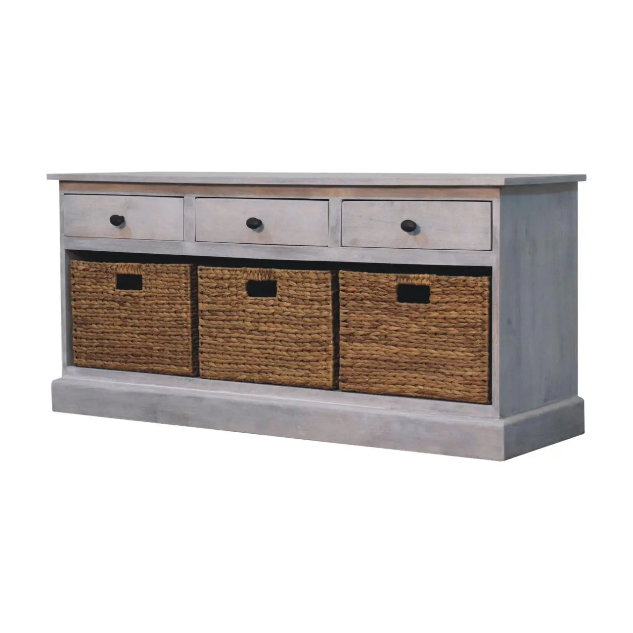Acid Wash Basket Storage Cabinet Living with Luxury