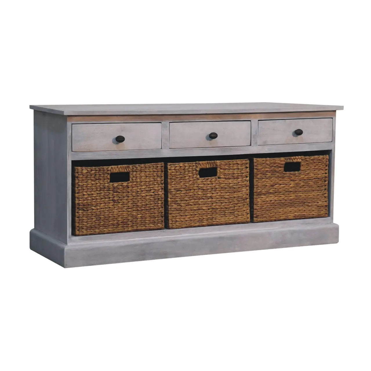 Acid Wash Basket Storage Cabinet Living with Luxury