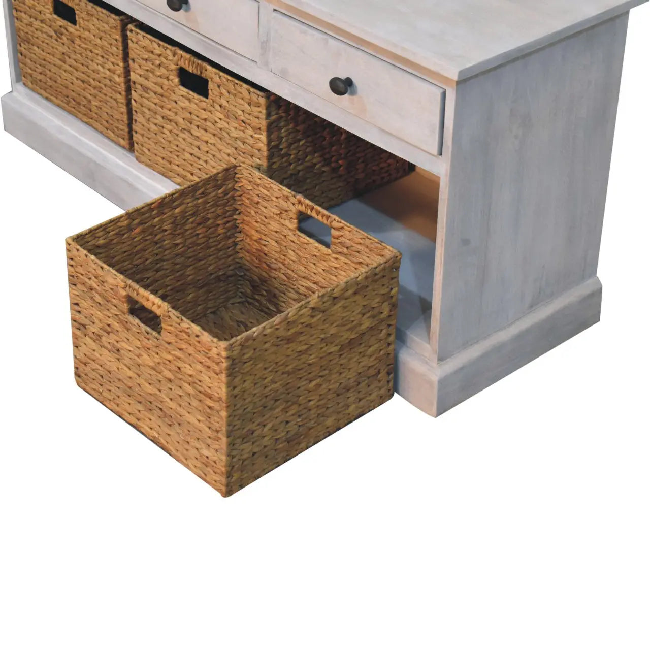 Acid Wash Basket Storage Cabinet Living with Luxury