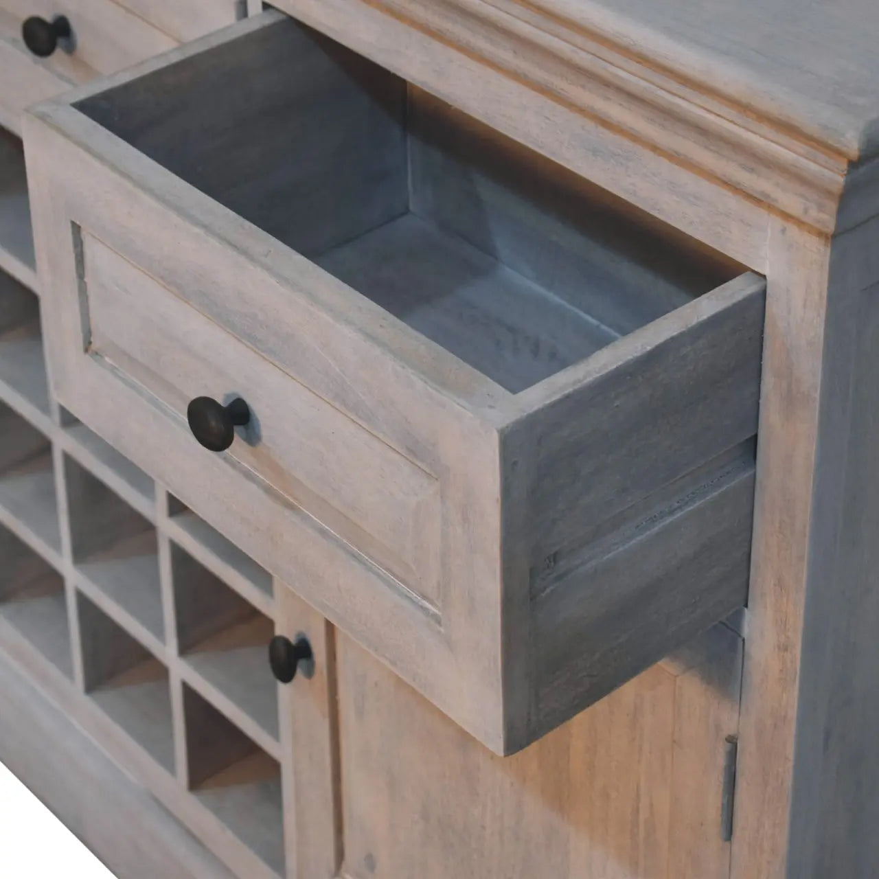 Acid Wash Wine Storage Unit Living with Luxury
