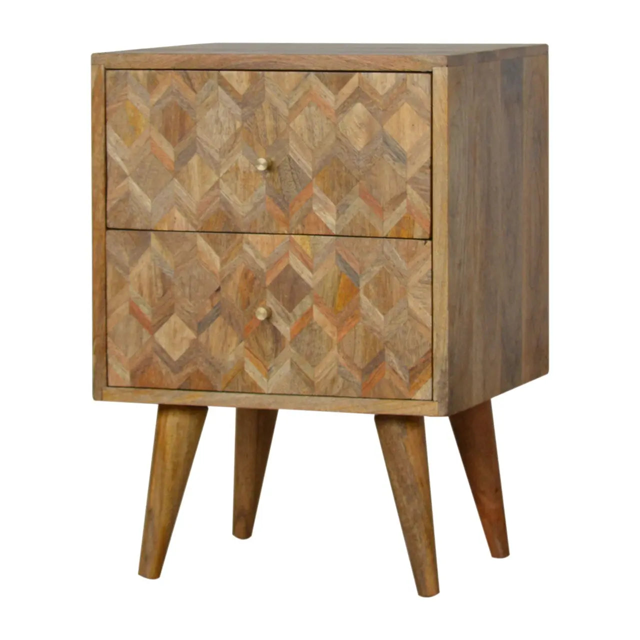 Assorted Oak-ish Bedside Living with Luxury