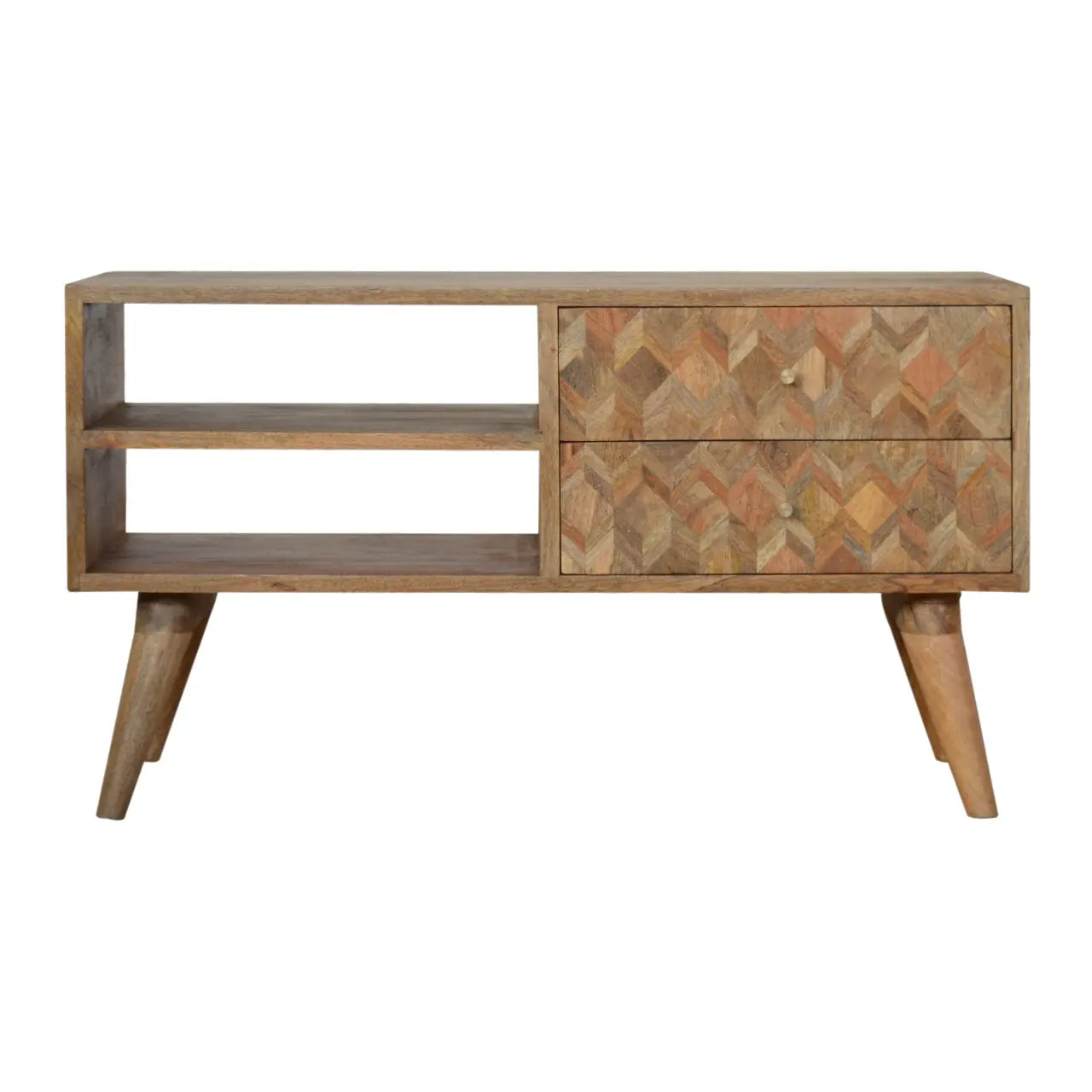 Assorted Oak-ish Media Unit Living with Luxury