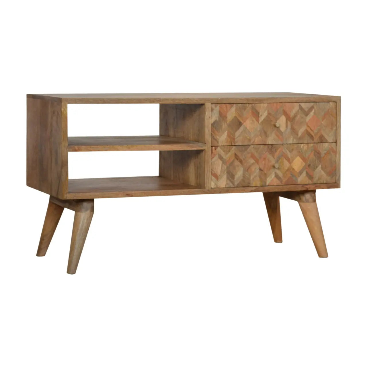 Assorted Oak-ish Media Unit Living with Luxury