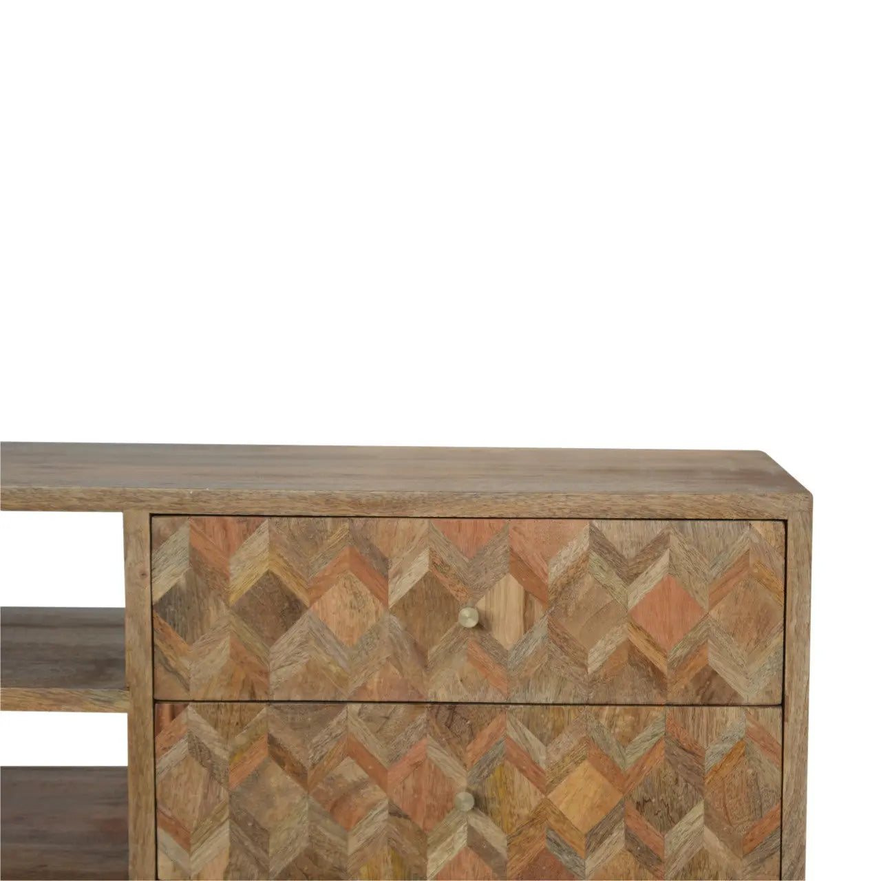 Assorted Oak-ish Media Unit Living with Luxury