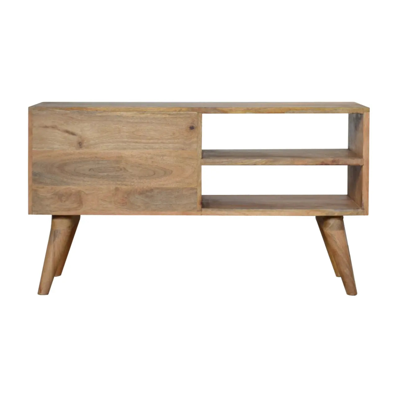 Assorted Oak-ish Media Unit Living with Luxury
