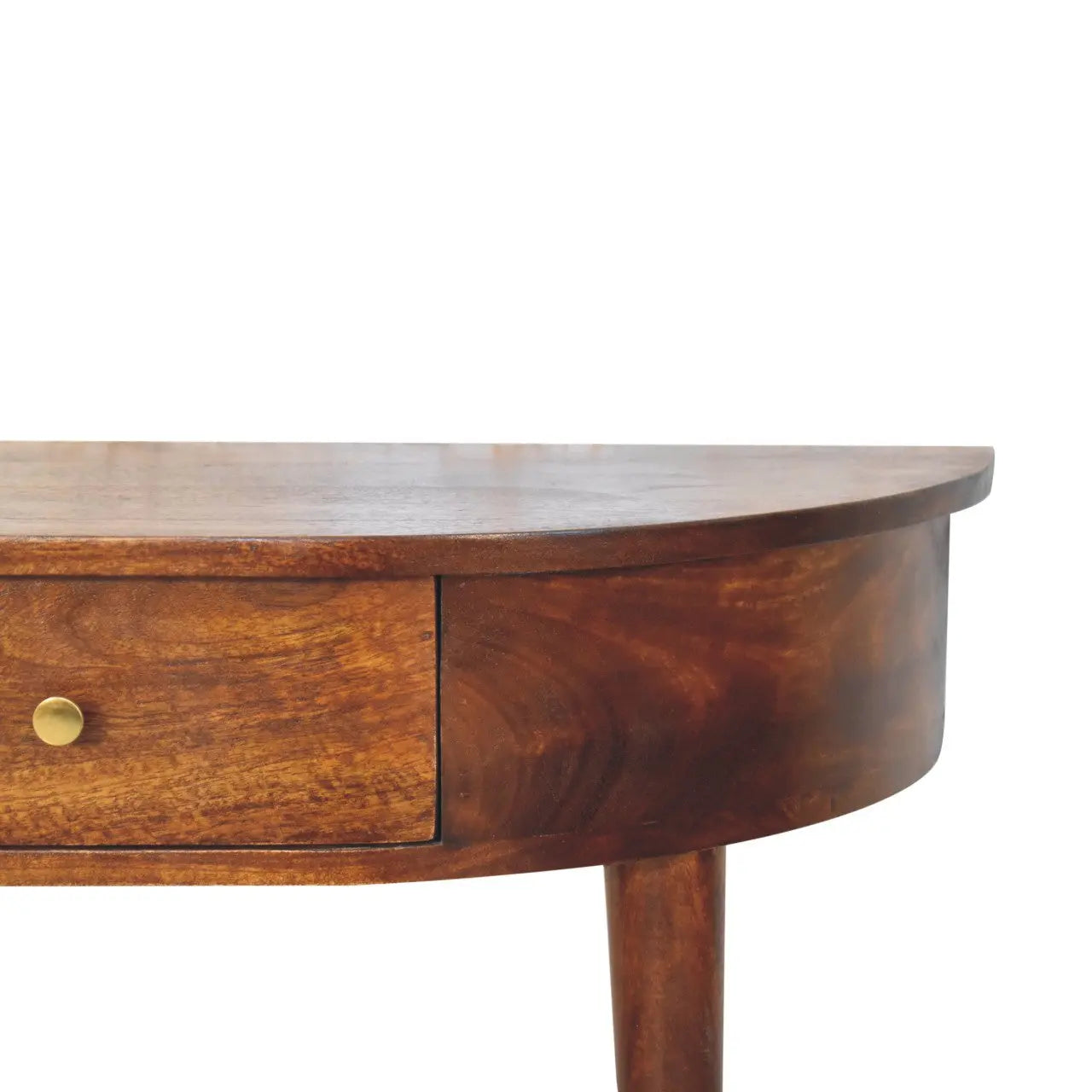 Backless Mounted Chestnut Console Living with Luxury