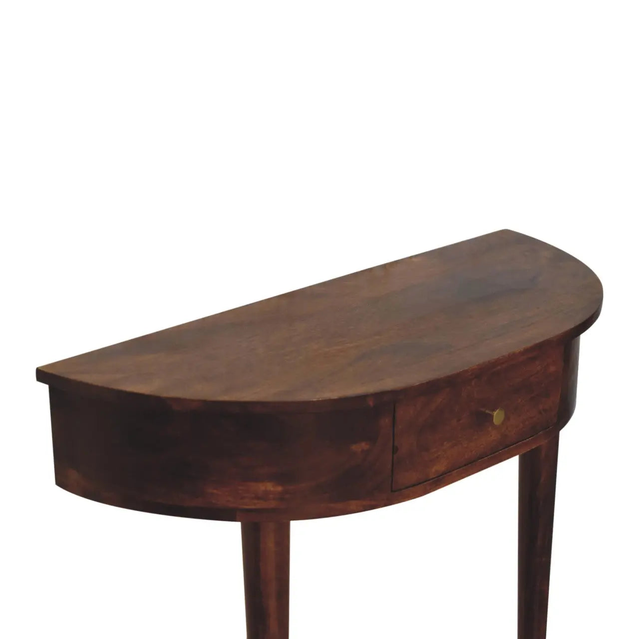 Backless Mounted Chestnut Console Living with Luxury