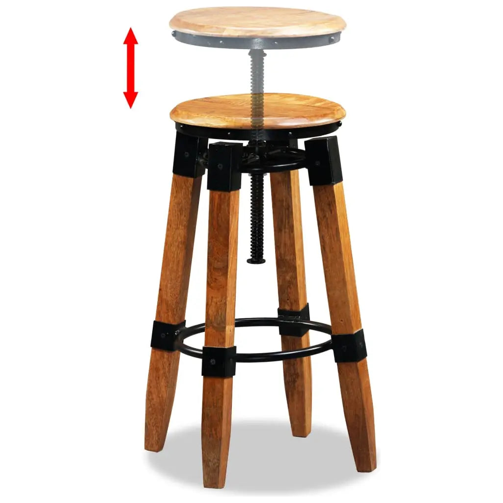 Bar Stools 2 pcs Solid Mango Wood Living with Luxury