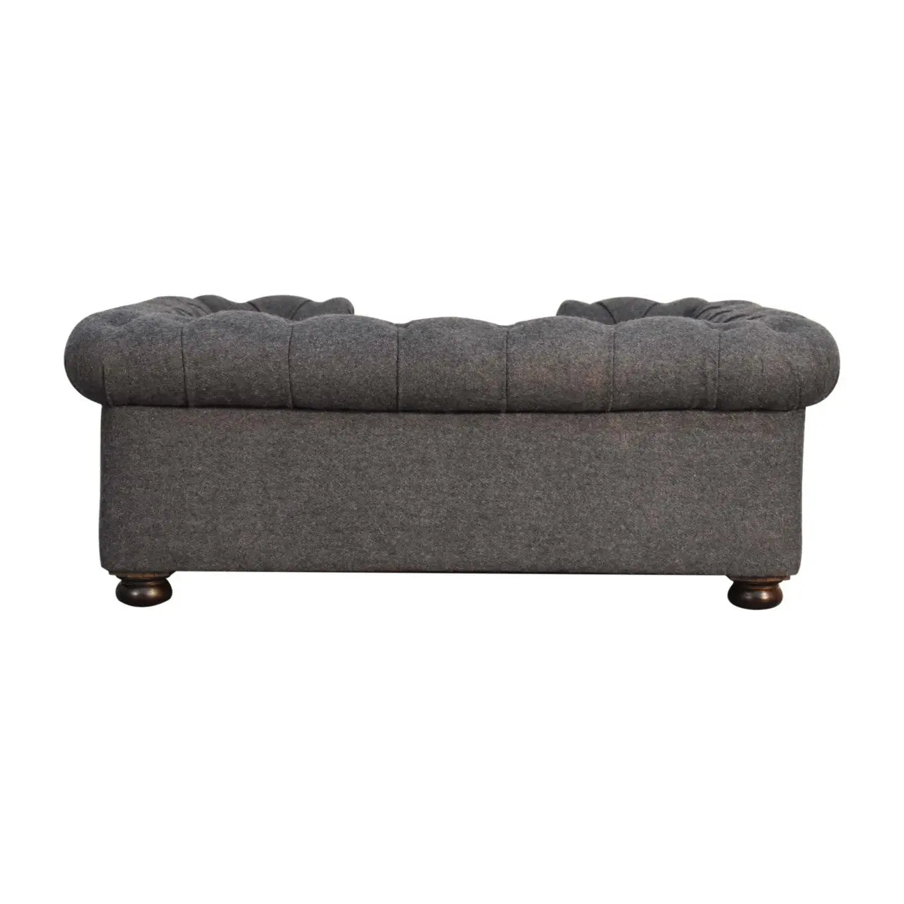 Battleship Tweed Button Pet Bed Living with Luxury