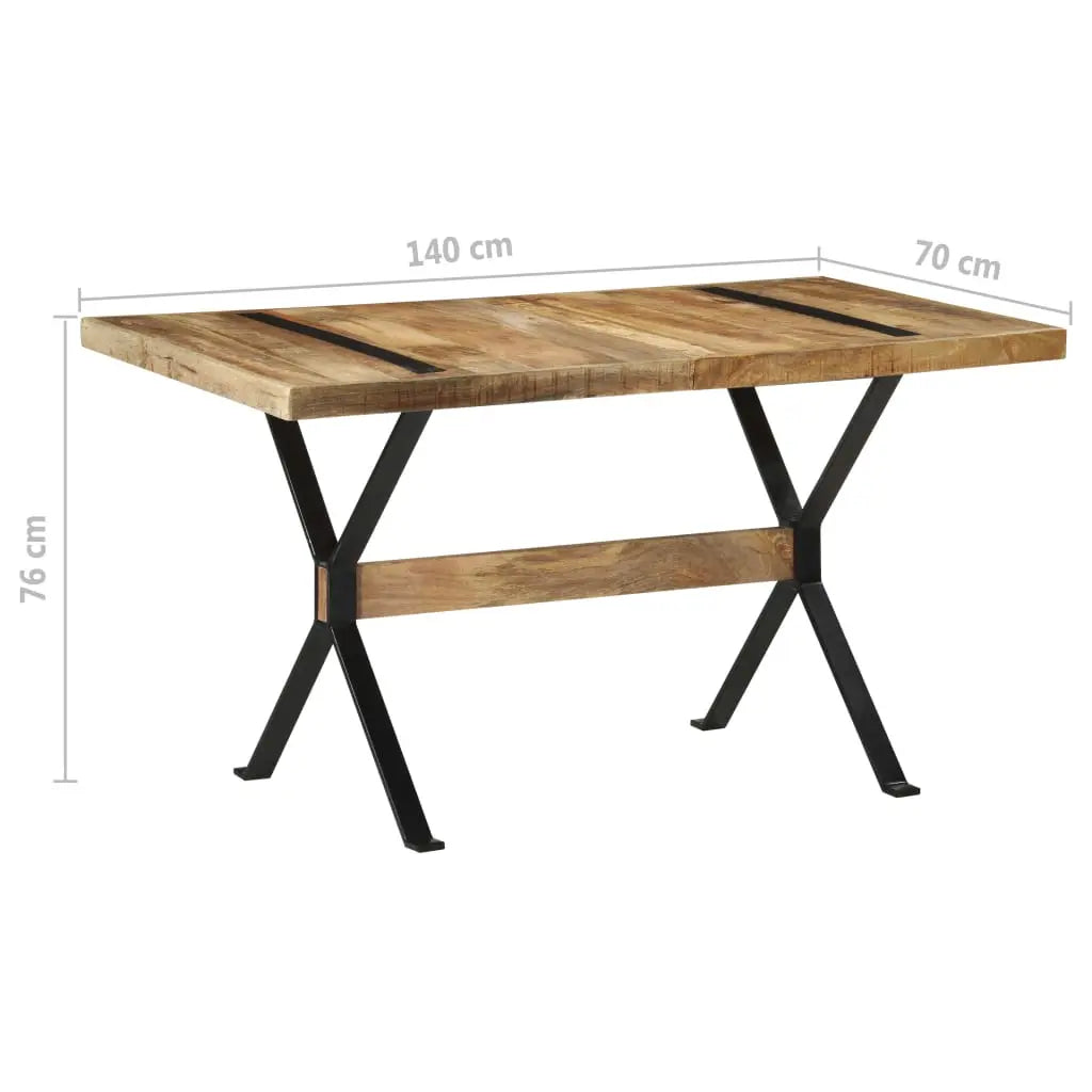 Dining Table Rough Mango Wood Living with Luxury