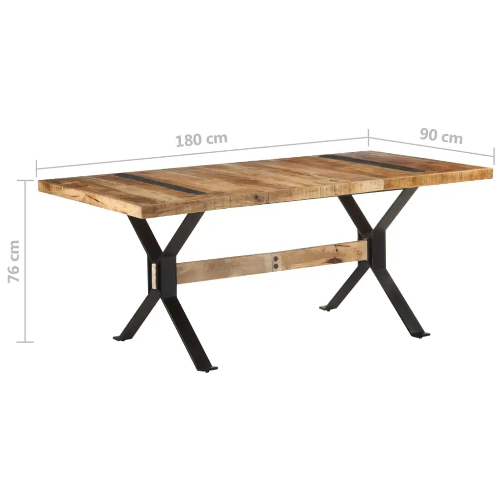 Dining Table Rough Mango Wood Living with Luxury
