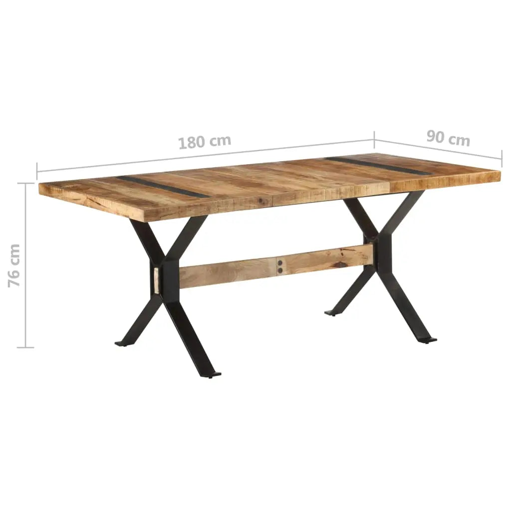 Dining Table Rough Mango Wood Living with Luxury