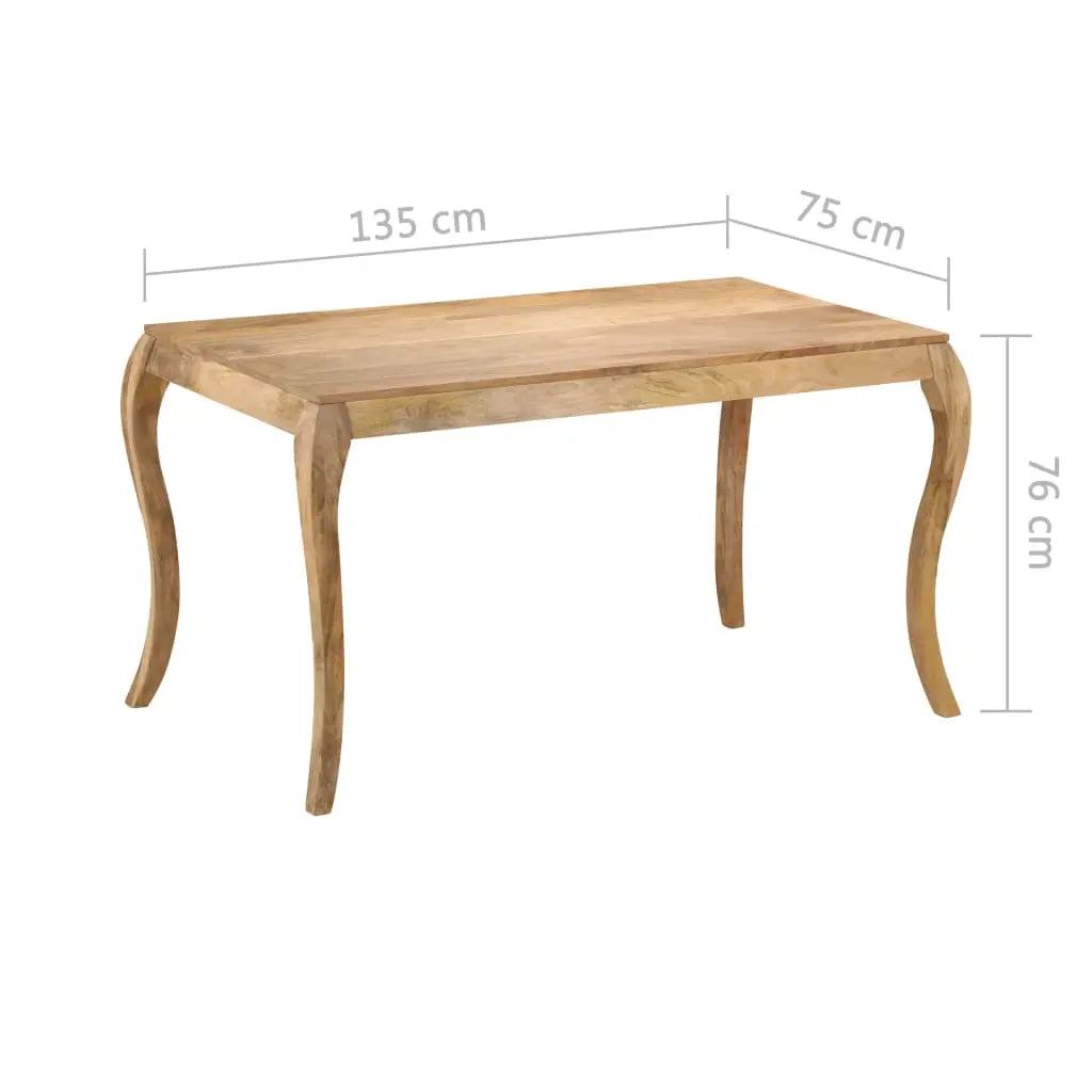 Dining Table Solid Mango Wood Living with Luxury