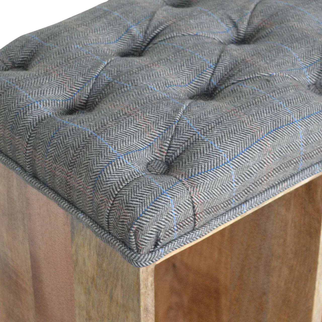Multi Tweed Open Storage Bench - Living with Luxury