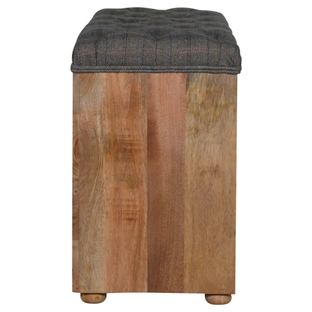 Multi Tweed Open Storage Bench - Living with Luxury