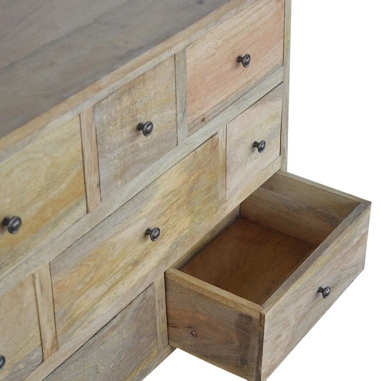 Oak-ish Solid Wood 8 Drawer Chest Living with Luxury