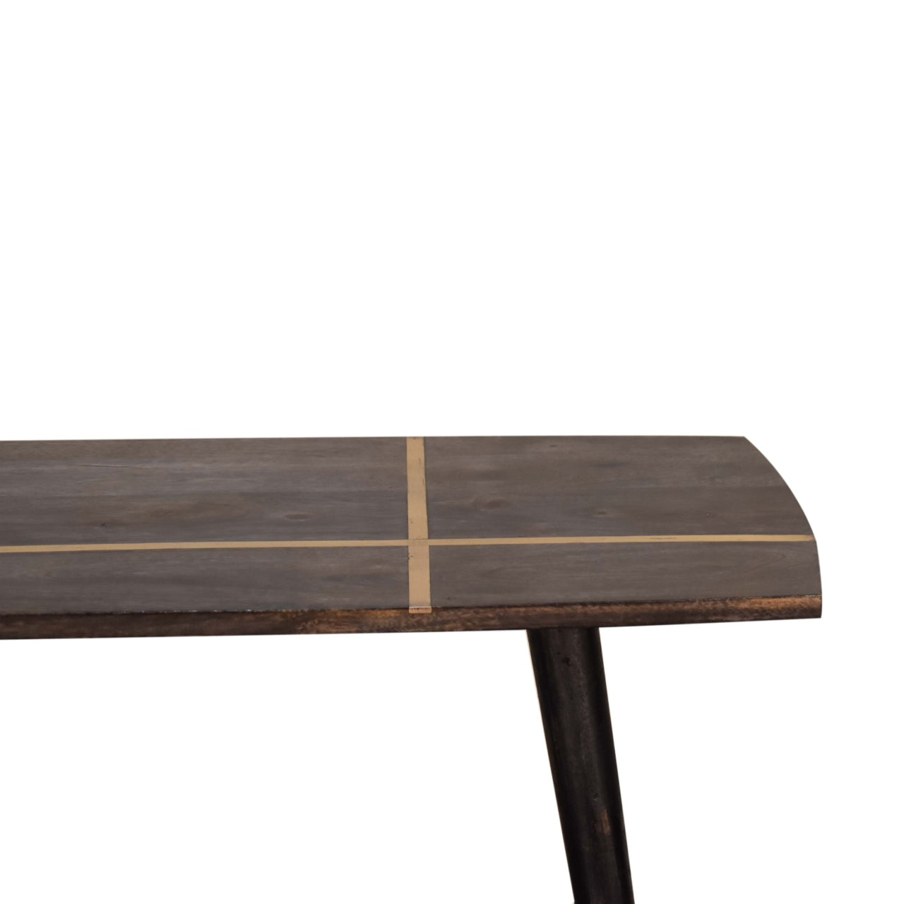 Ash Black Brass Inlay Coffee Table Living with Luxury