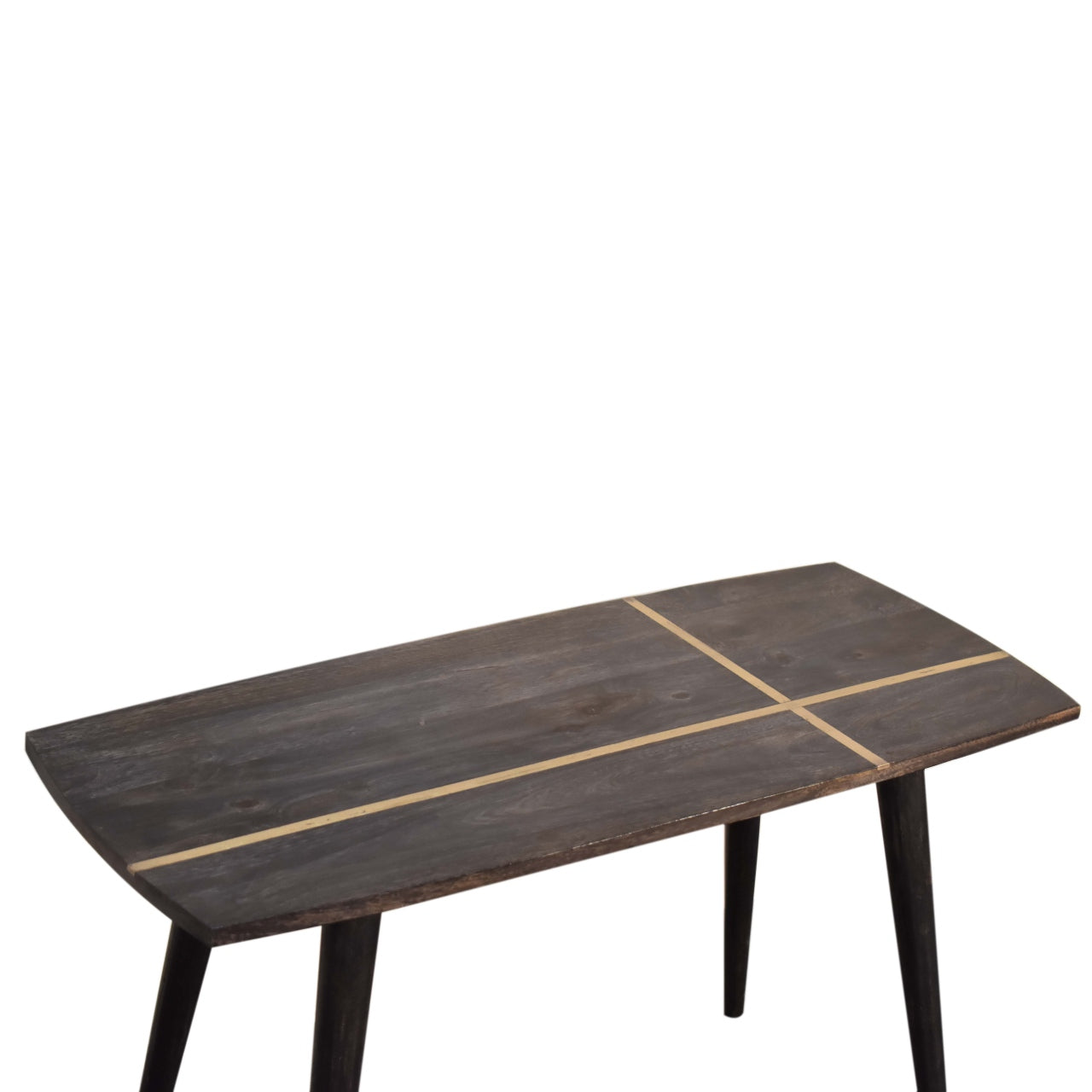 Ash Black Brass Inlay Coffee Table Living with Luxury