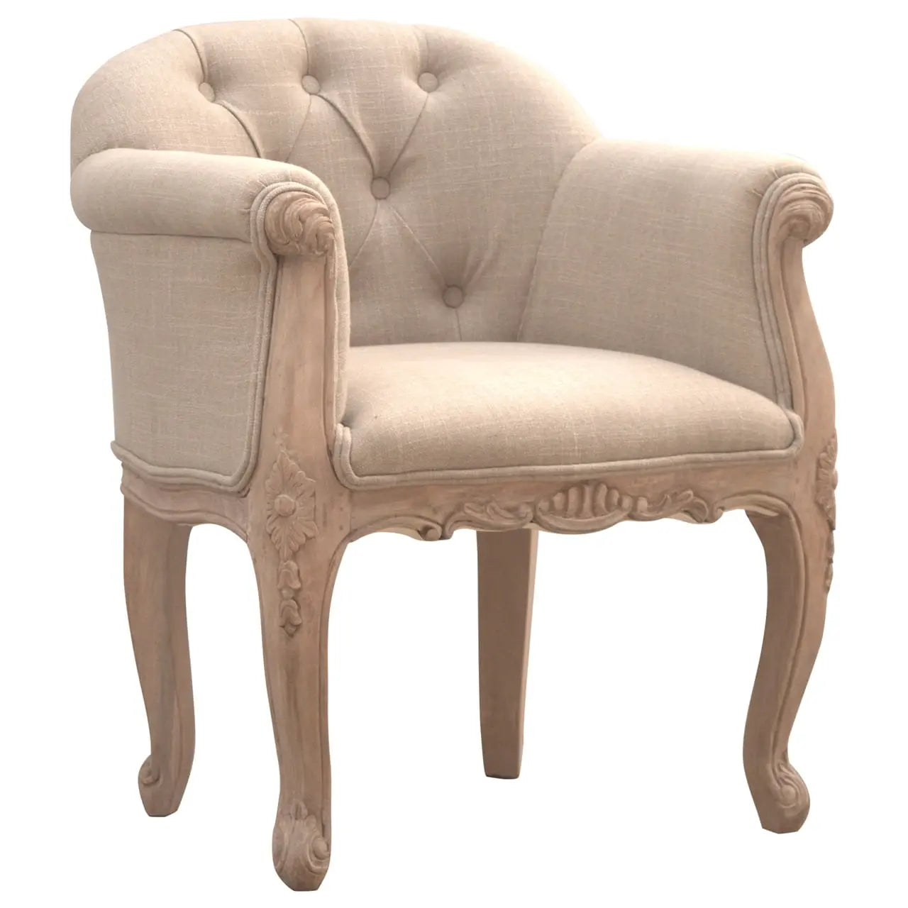 French Style Deep Button Chair - Living with Luxury