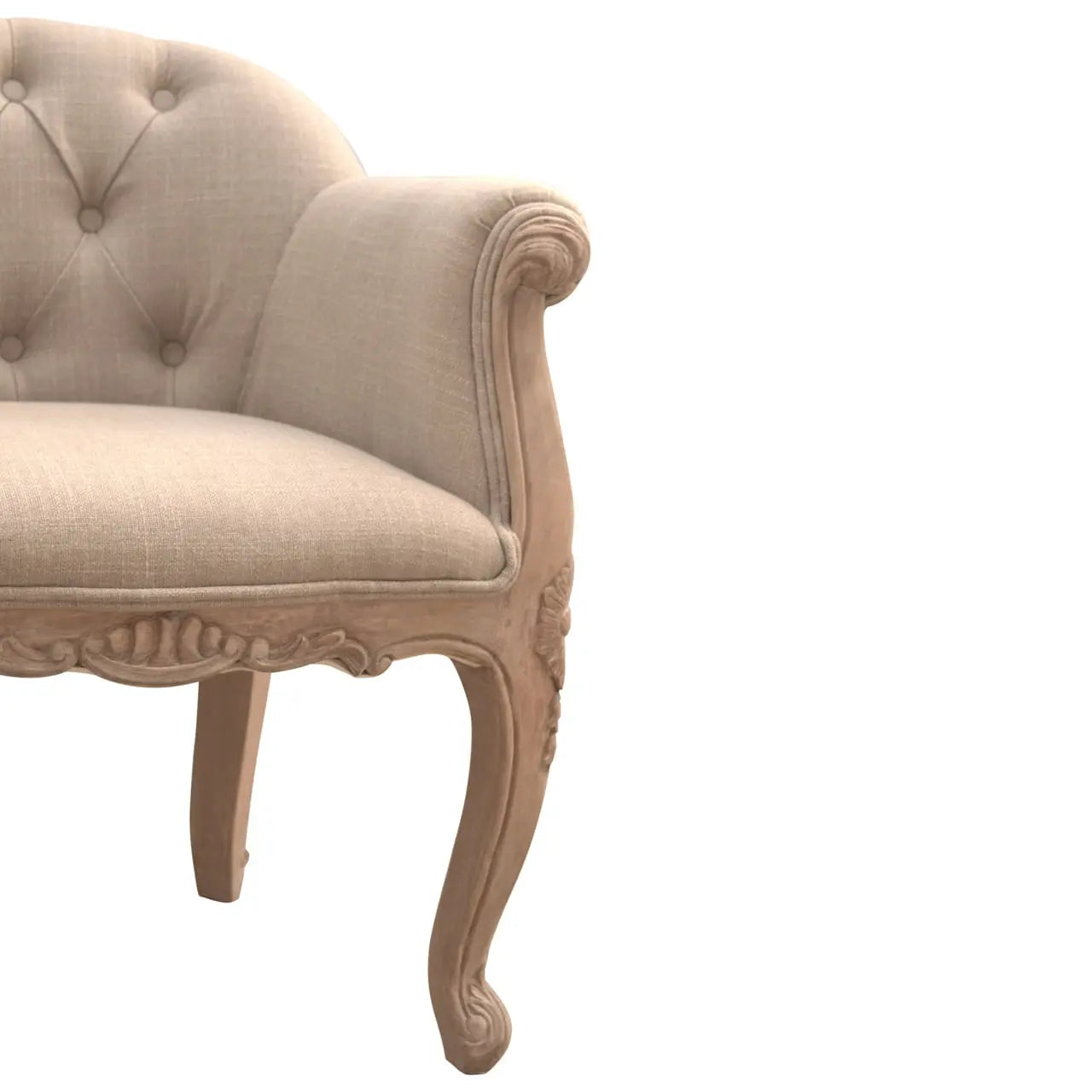 French Style Deep Button Chair - Living with Luxury
