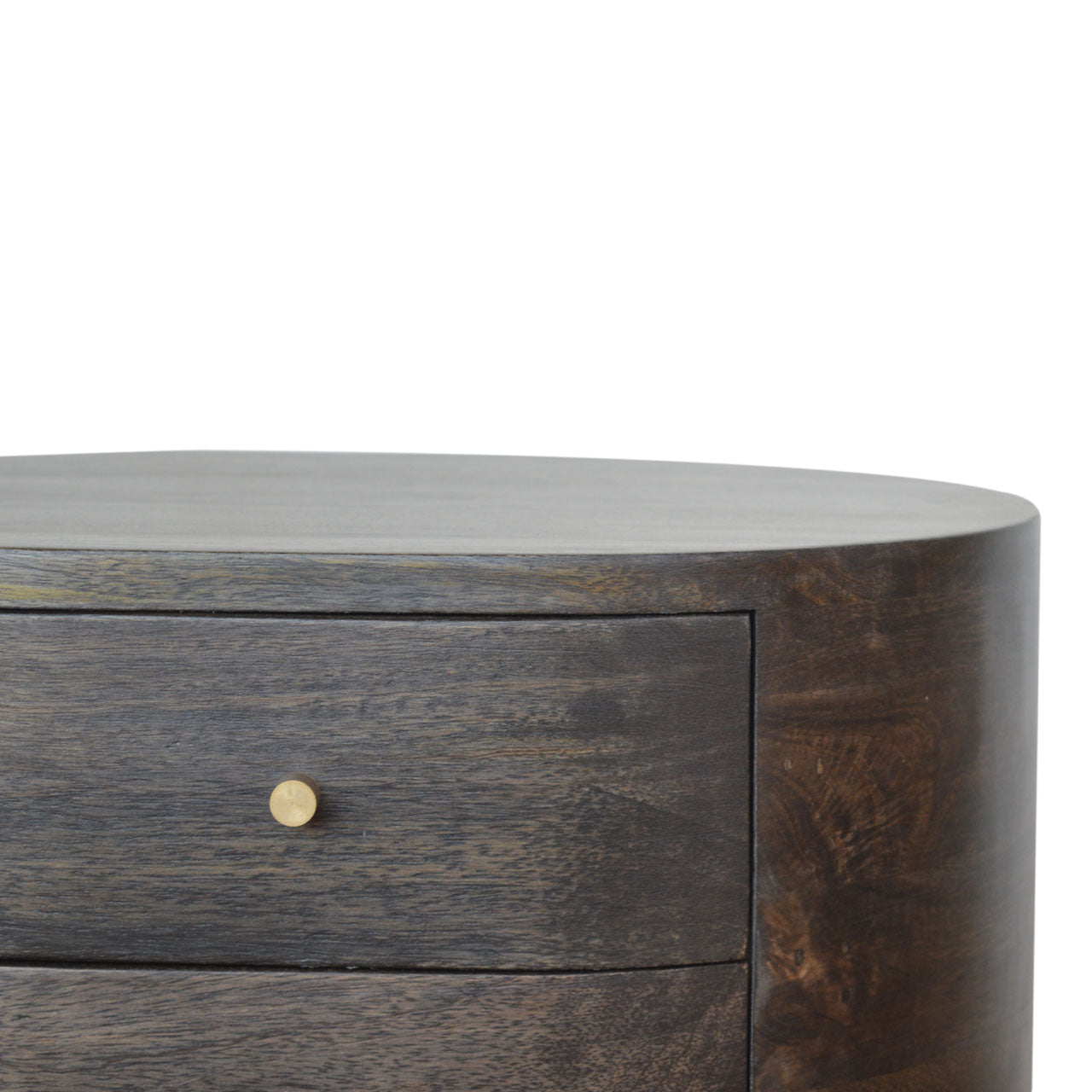 Ash Black Bedside with Brass Legs Living with Luxury