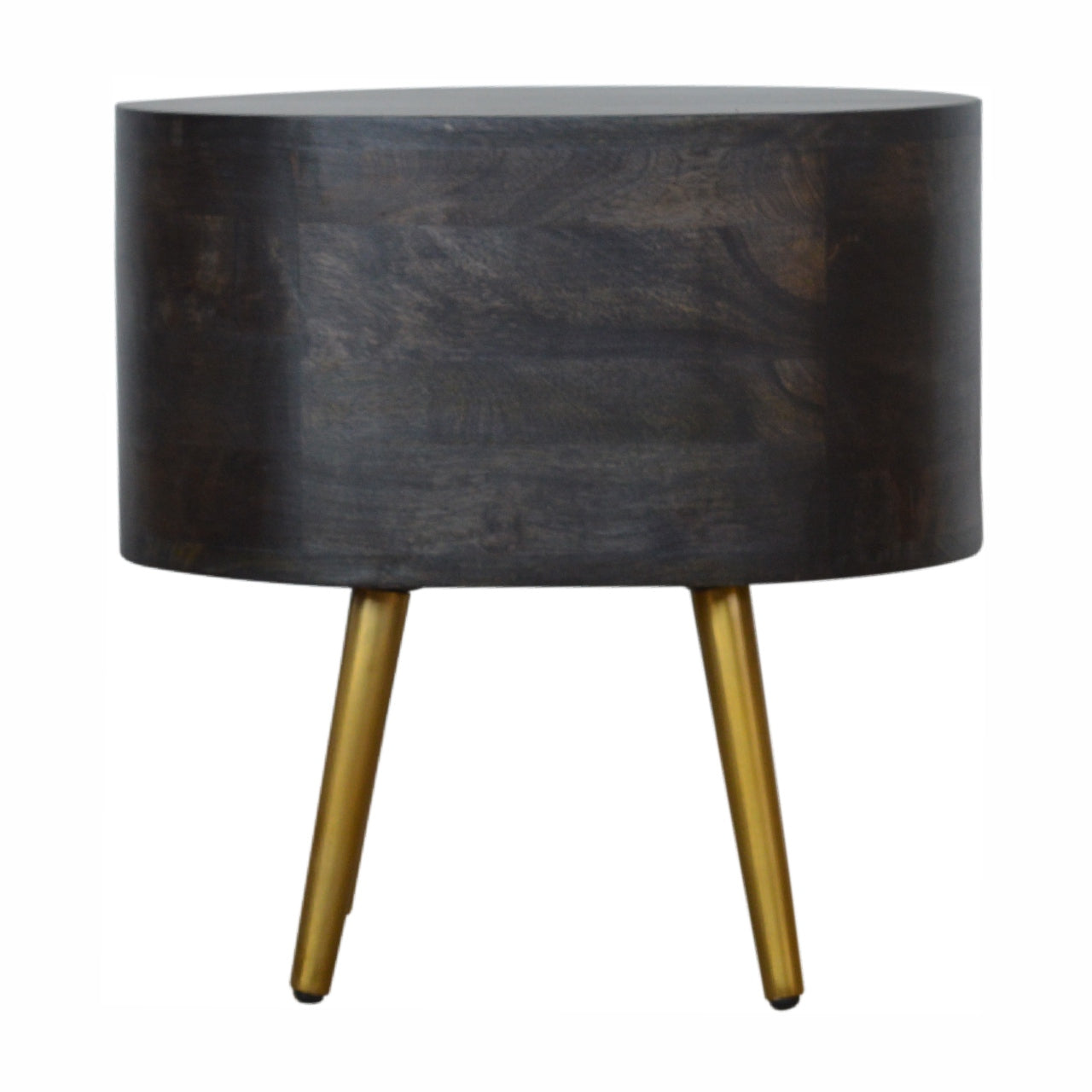 Ash Black Bedside with Brass Legs Living with Luxury