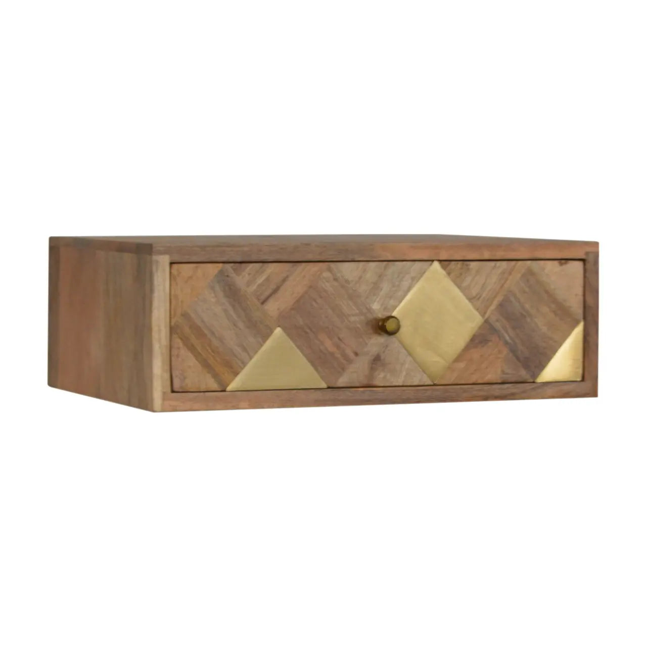Wall Mounted Brass Inlay Bedside - Living with Luxury