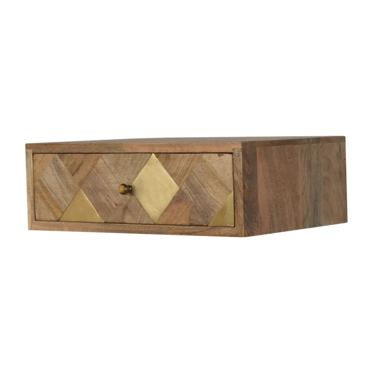 Wall Mounted Brass Inlay Bedside - Living with Luxury