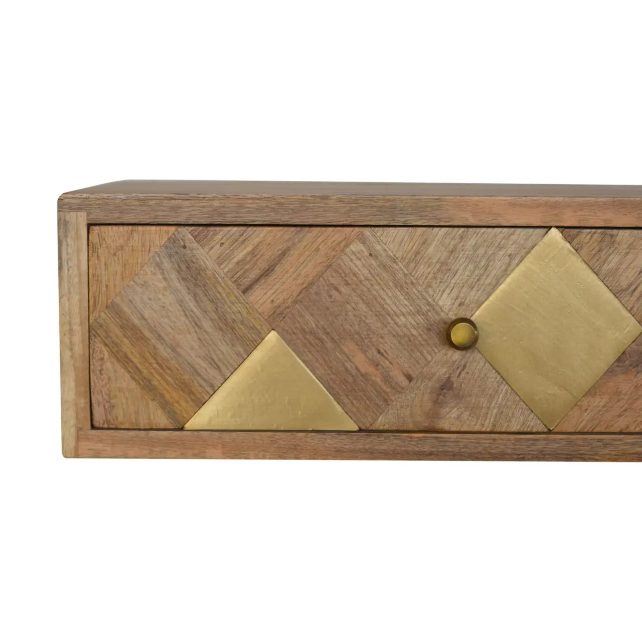 Wall Mounted Brass Inlay Bedside - Living with Luxury