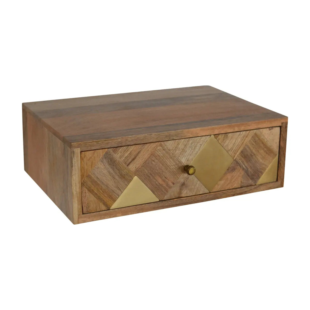Wall Mounted Brass Inlay Bedside - Living with Luxury