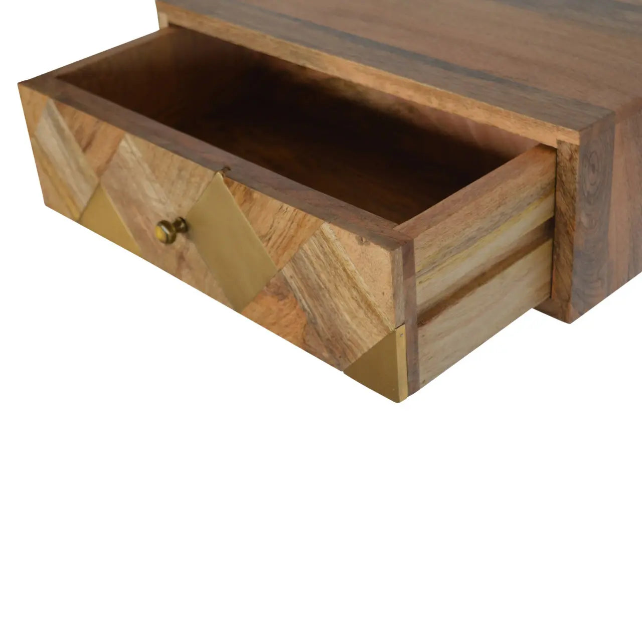 Wall Mounted Brass Inlay Bedside - Living with Luxury