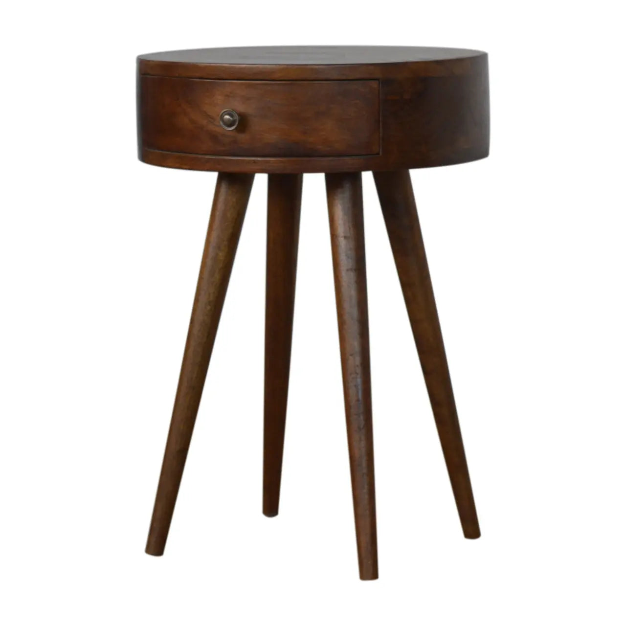 Nordic Chestnut Circular Bedside - Living with Luxury