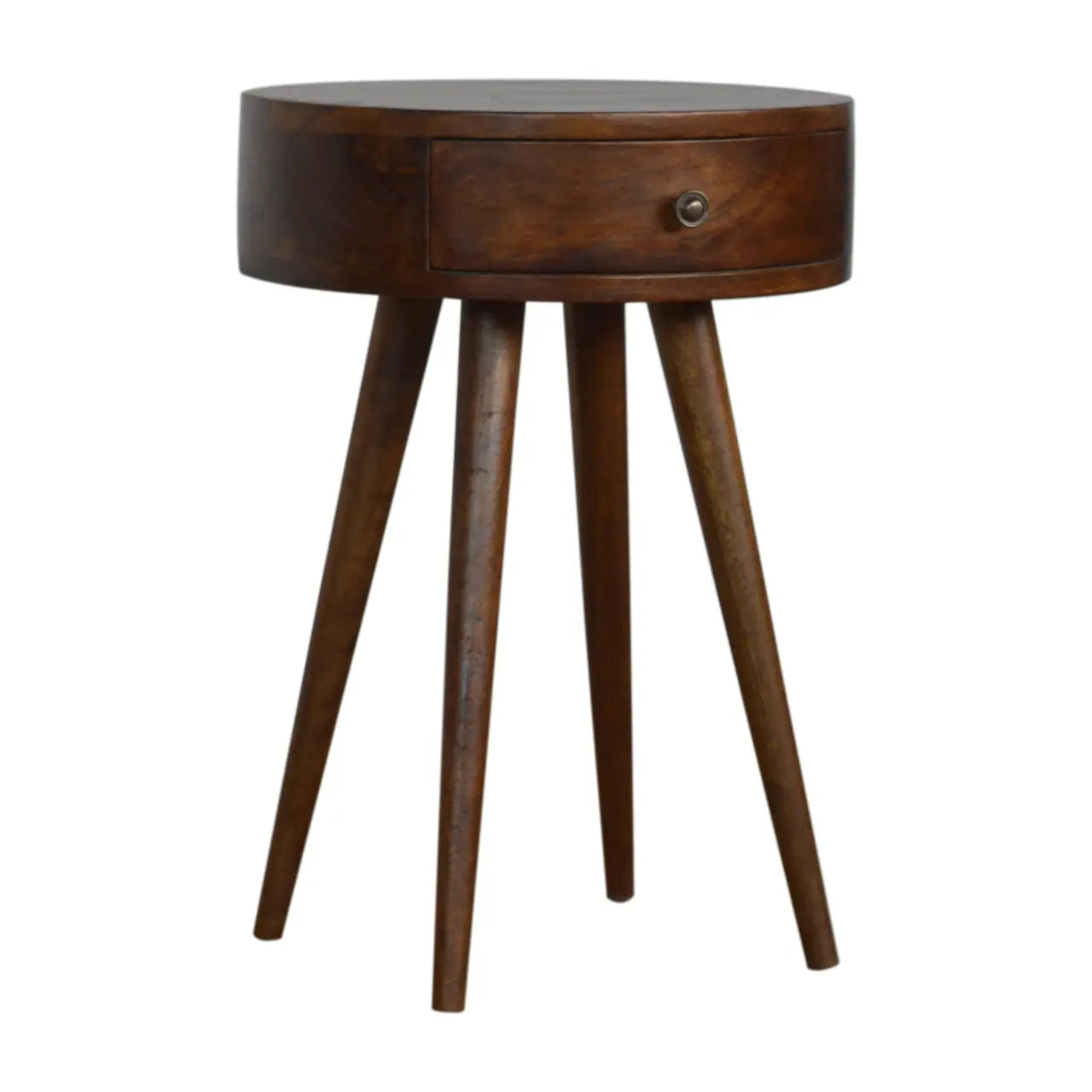 Nordic Chestnut Circular Bedside - Living with Luxury