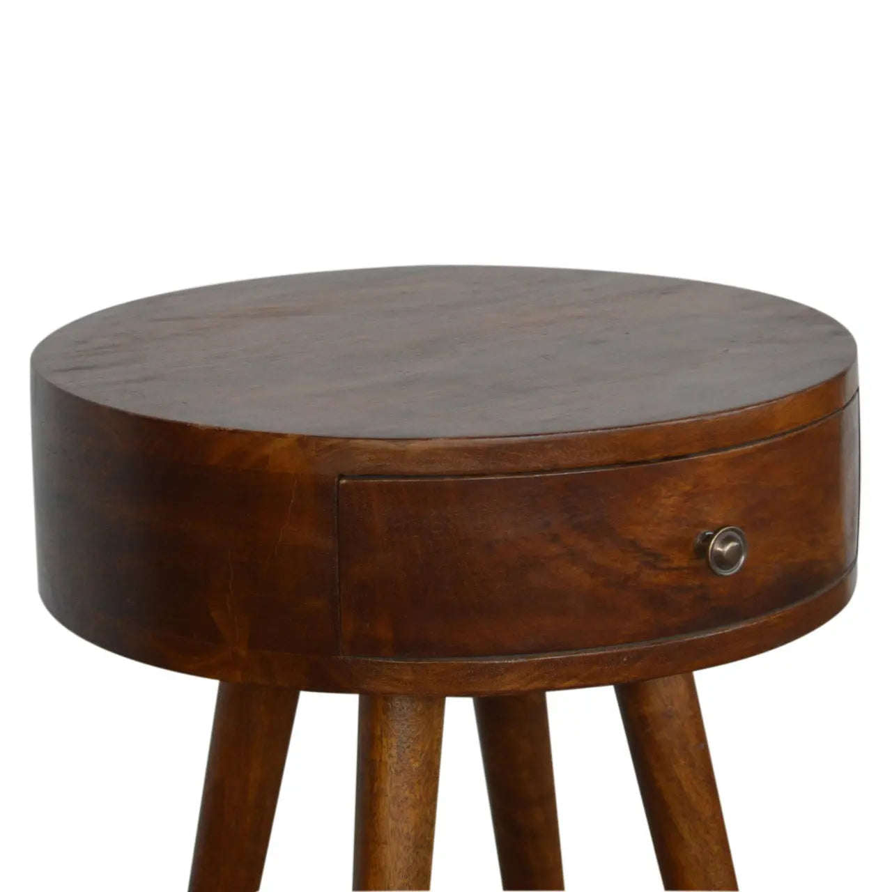 Nordic Chestnut Circular Bedside - Living with Luxury