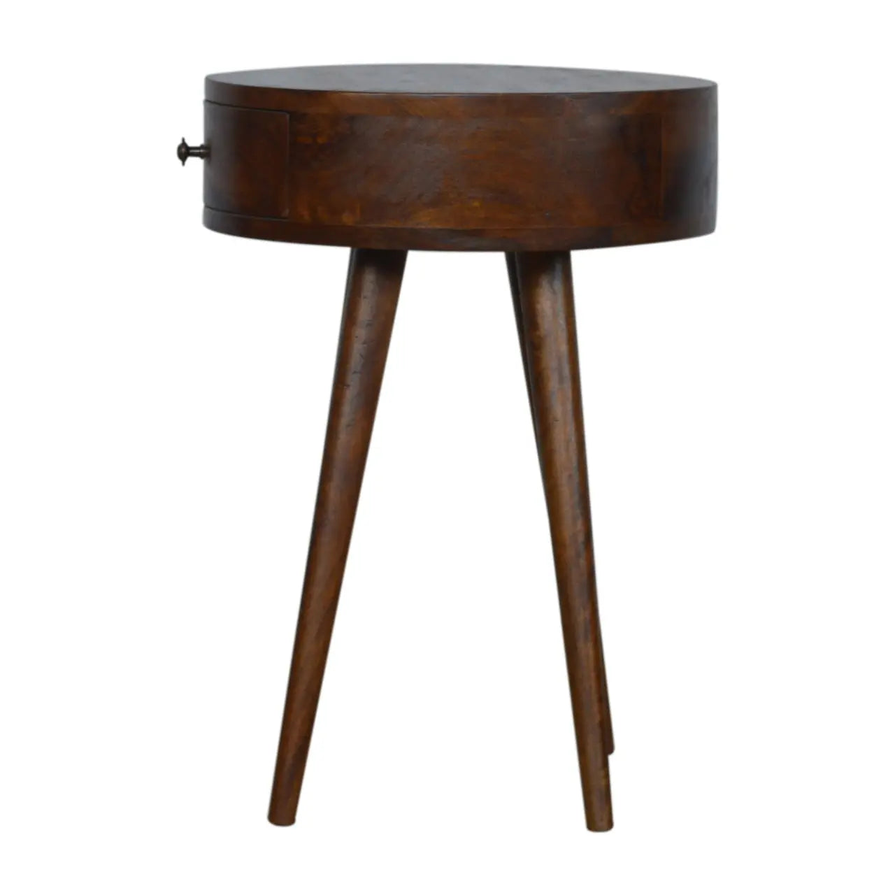 Nordic Chestnut Circular Bedside - Living with Luxury