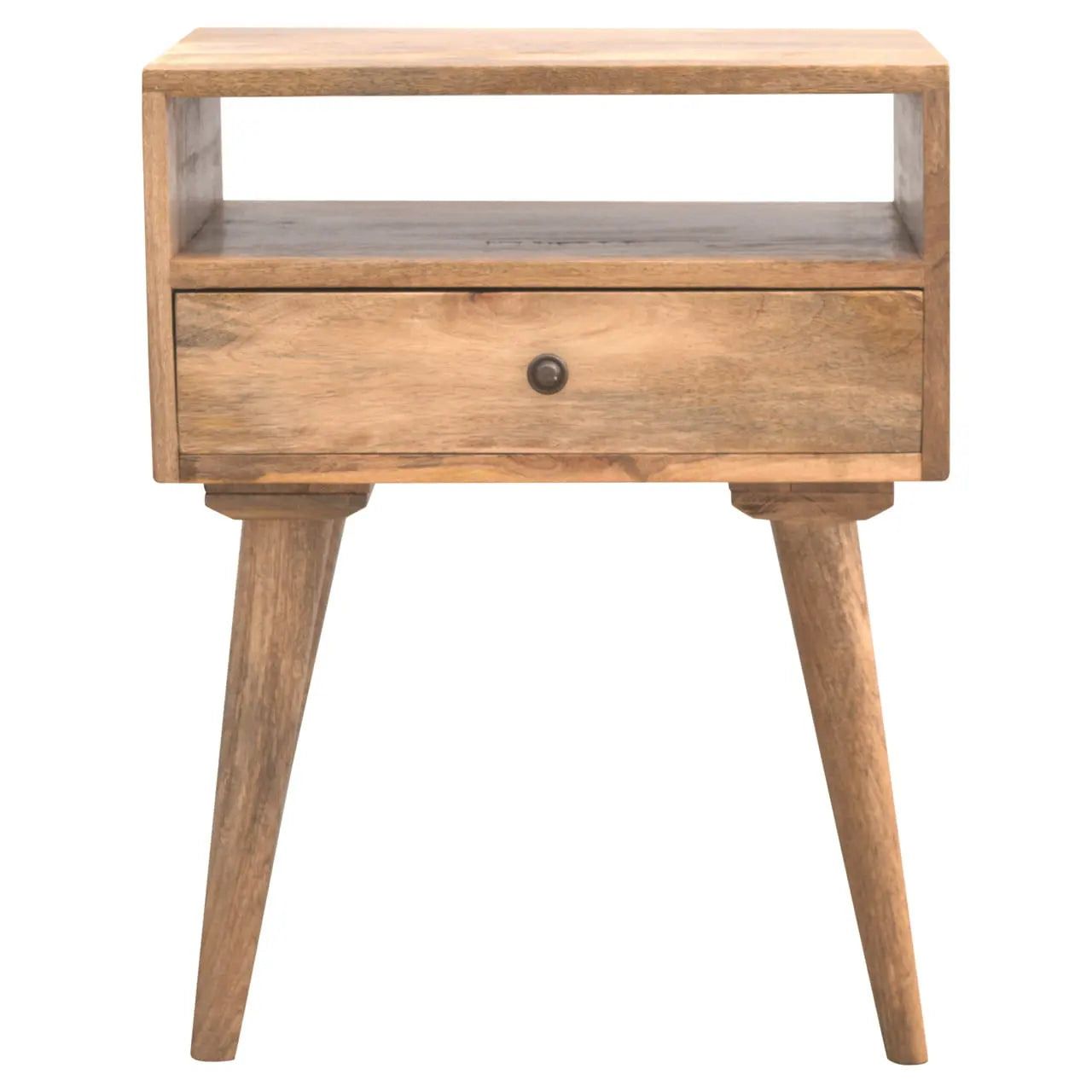 Modern Bedside with Open Slot - Living with Luxury