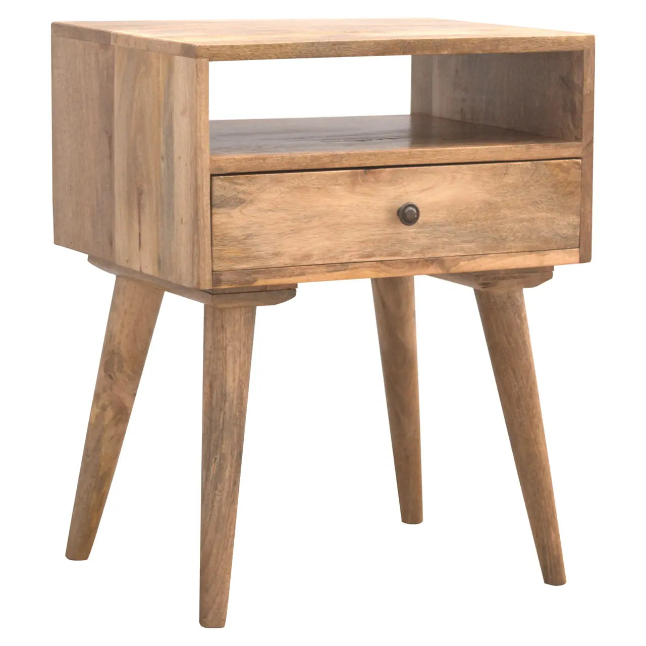 Modern Bedside with Open Slot - Living with Luxury