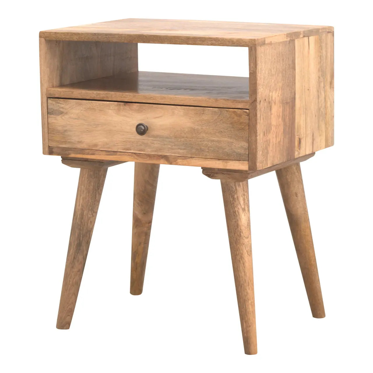 Modern Bedside with Open Slot - Living with Luxury