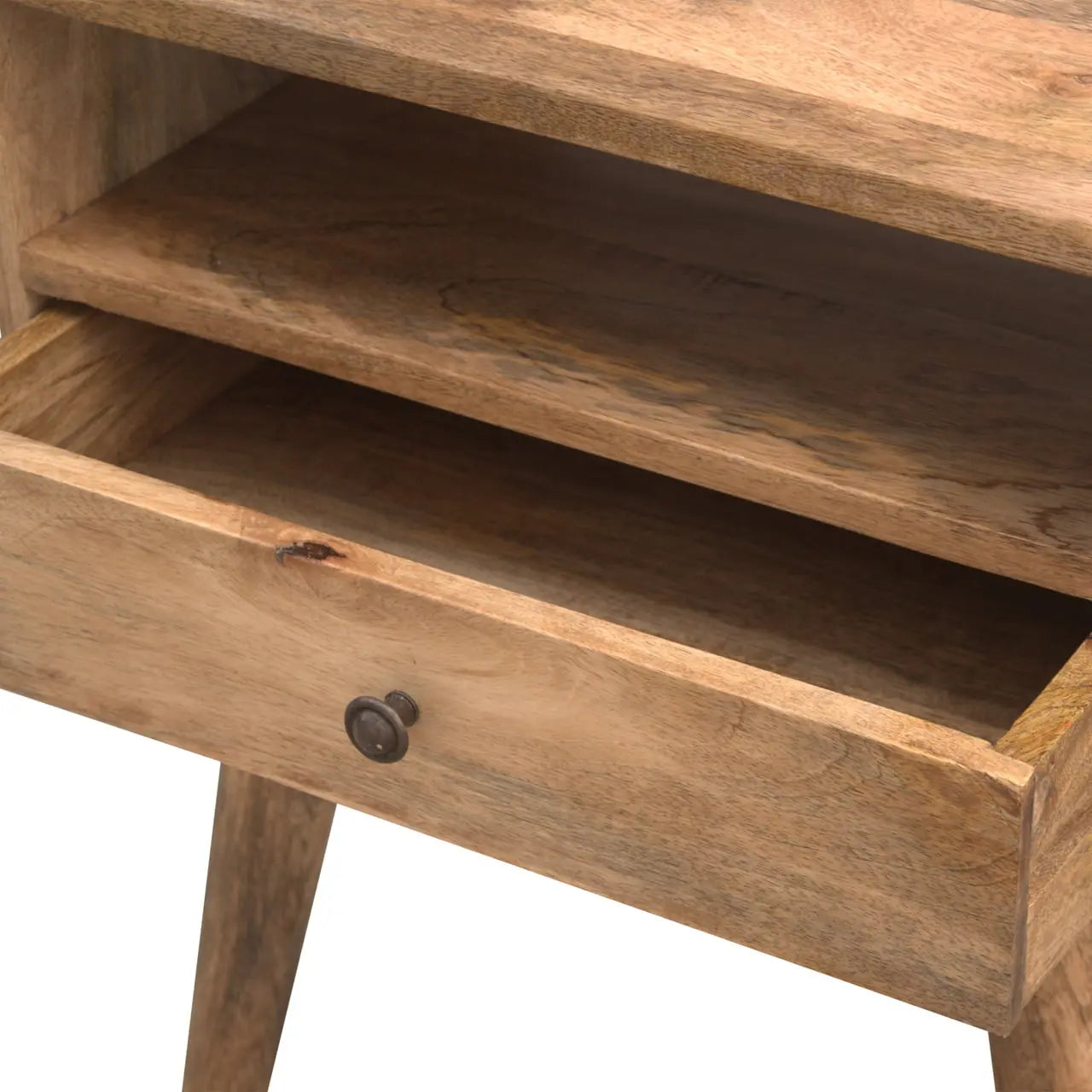 Modern Bedside with Open Slot - Living with Luxury