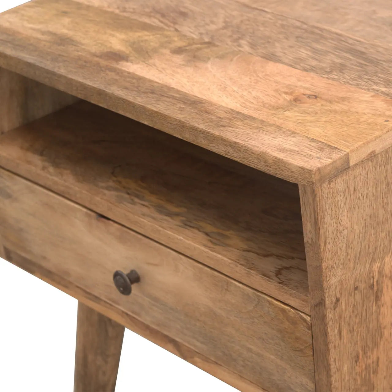 Modern Bedside with Open Slot - Living with Luxury