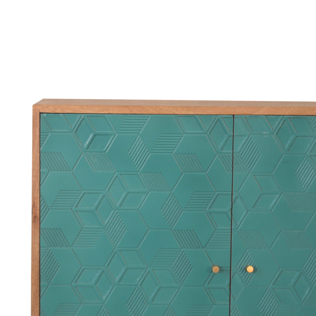 Acadia Teal Cabinet Living with Luxury
