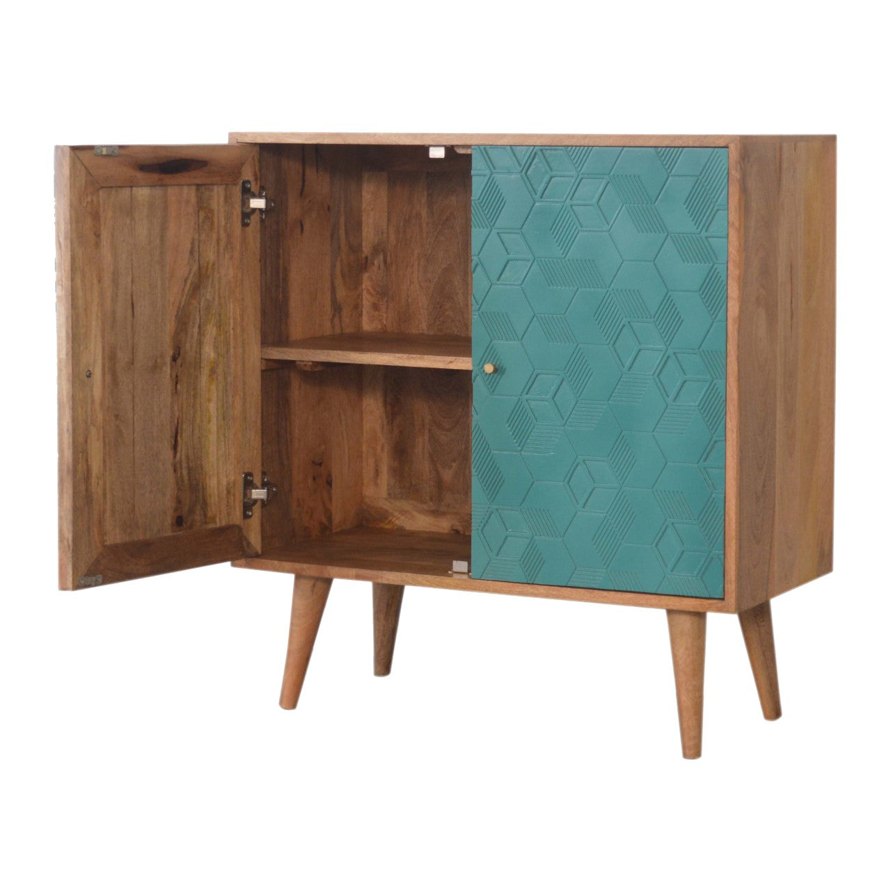 Acadia Teal Cabinet Living with Luxury