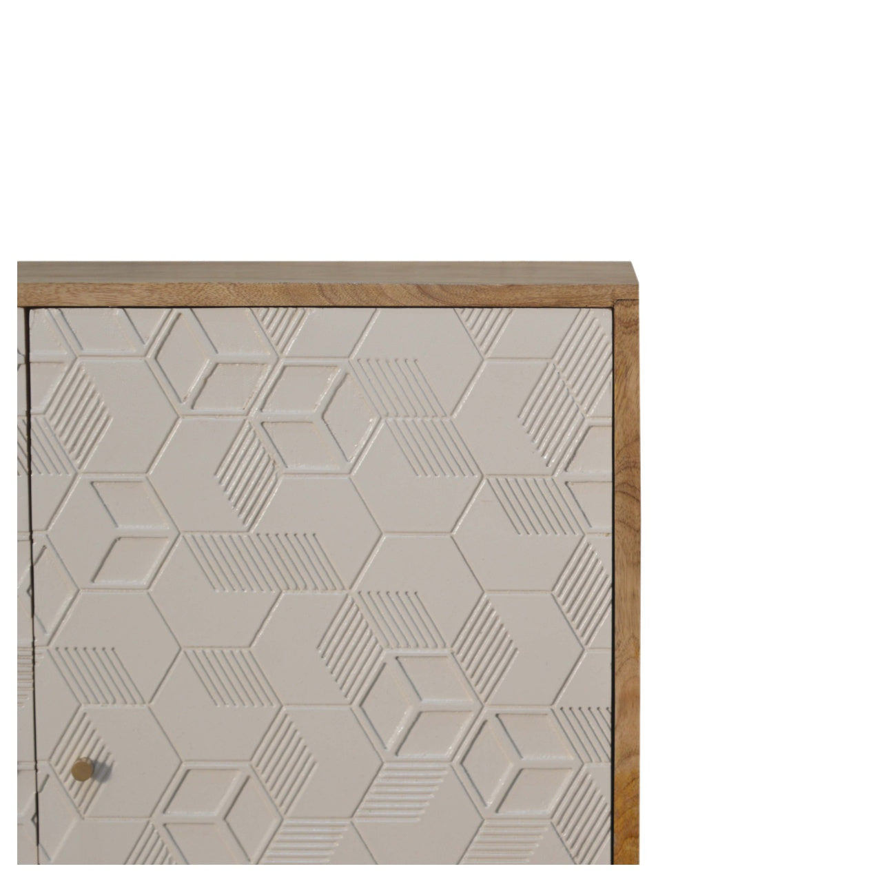 Acadia White Cabinet Living with Luxury