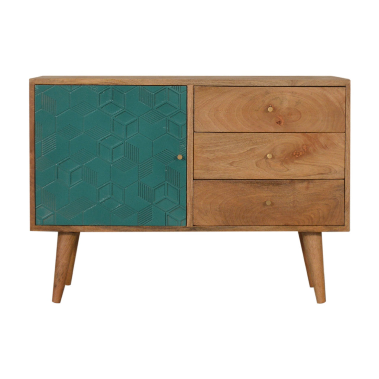 Acadia Teal Cabinet with Drawers Living with Luxury