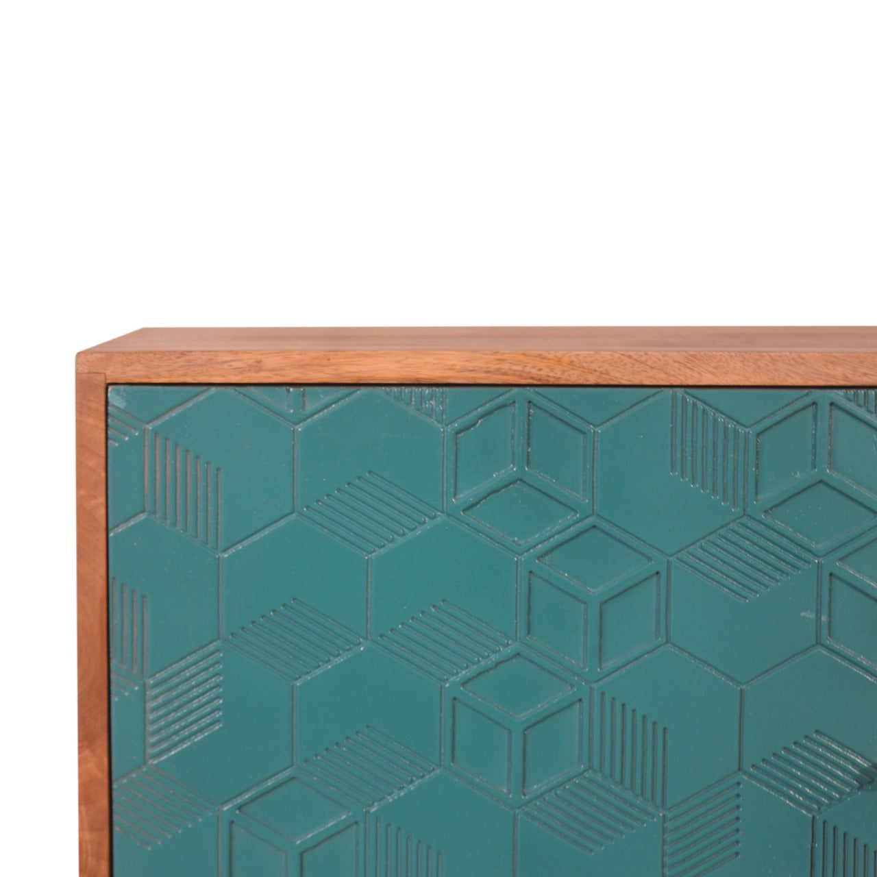 Acadia Teal Cabinet with Drawers Living with Luxury